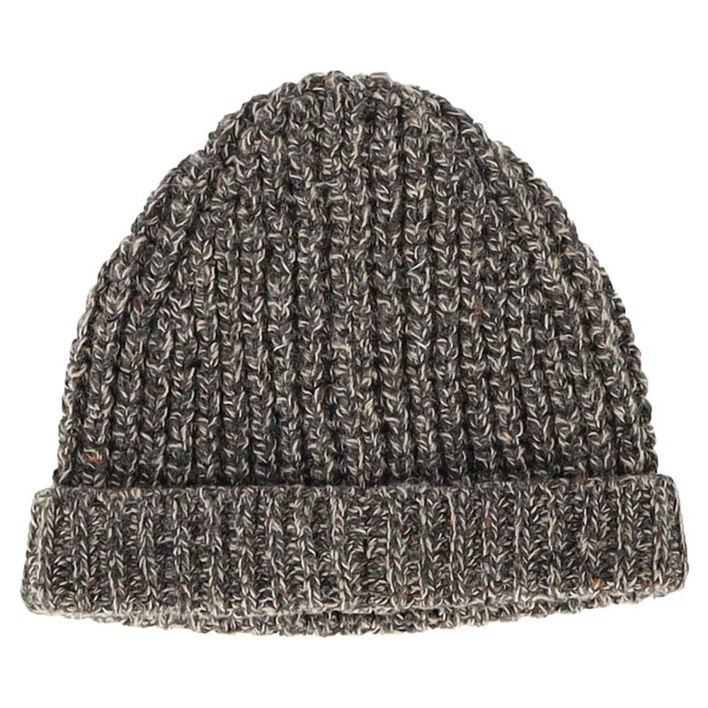 Maison Margiela Knitted Beanie Hat In Grey Wool